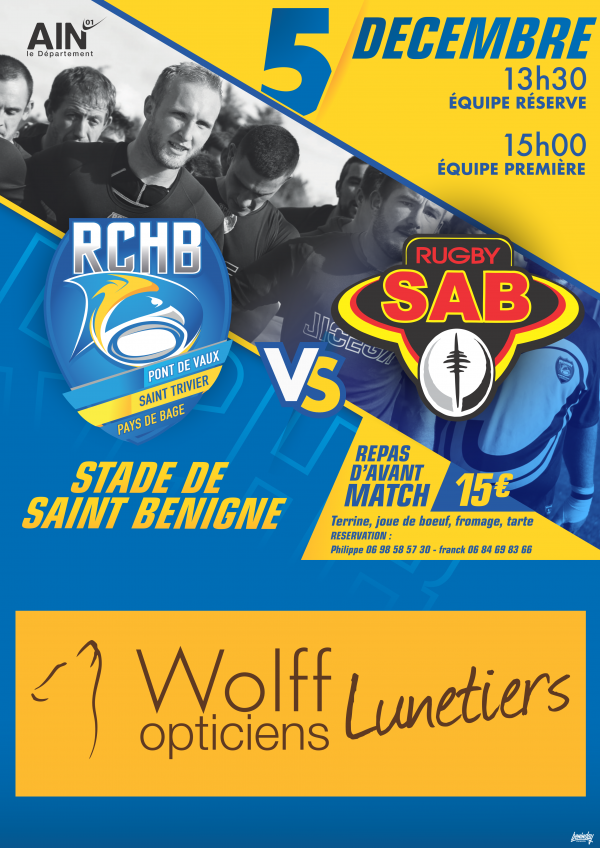 Bassin RCHB B vs SA Bourg B