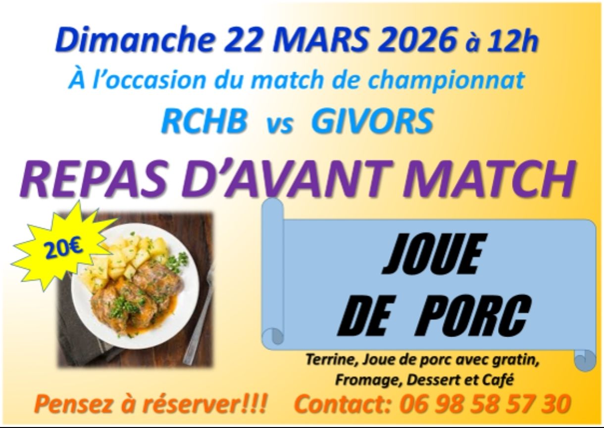 Repas d'avant match